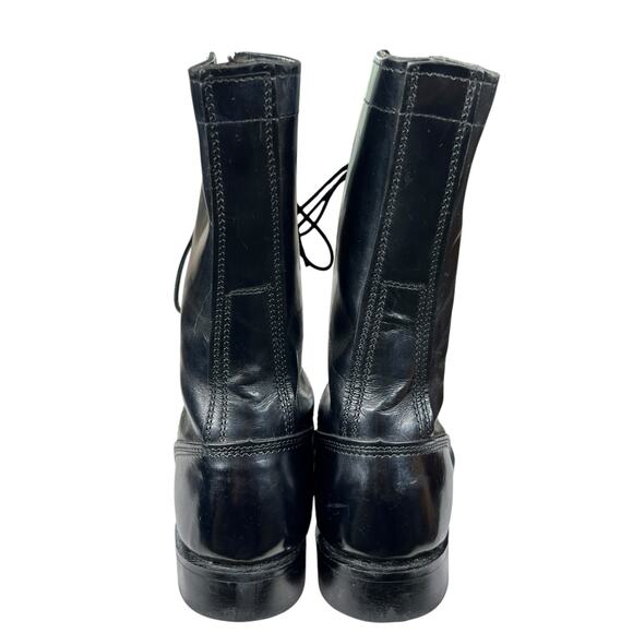 Vintage Corcoran Men\'s Narrow Cap Toe Black Leather 1500 Jump Boots Size 6.5 C